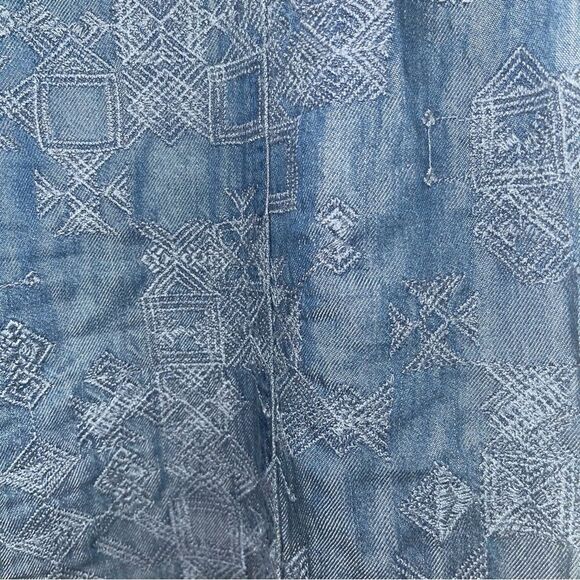 Johnny Was Pace Embroidered Denim Jogger/Cargo Pant Sz S Gently Loved - Picture 4 of 7